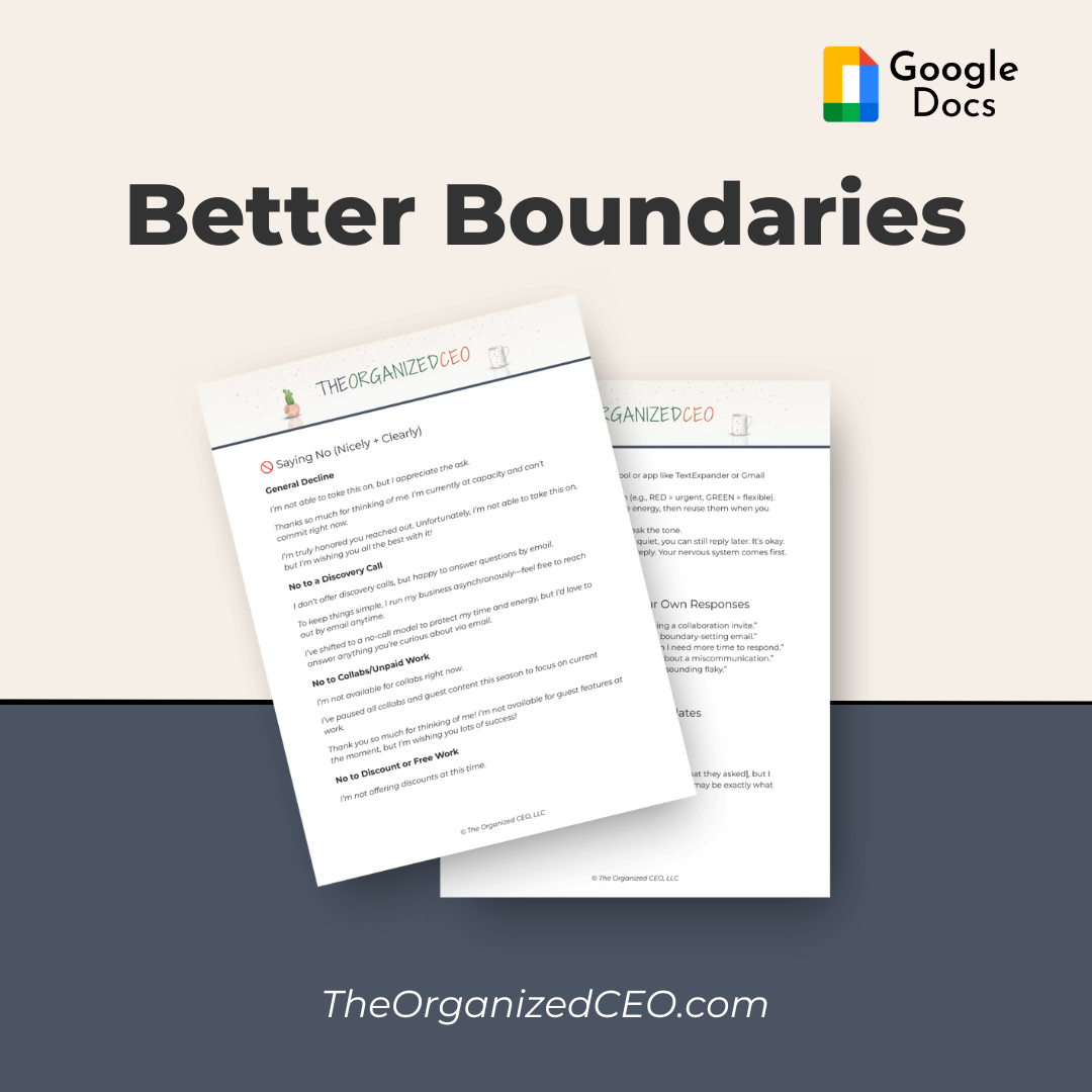 Better Boundaries - Google Doc Email Templates