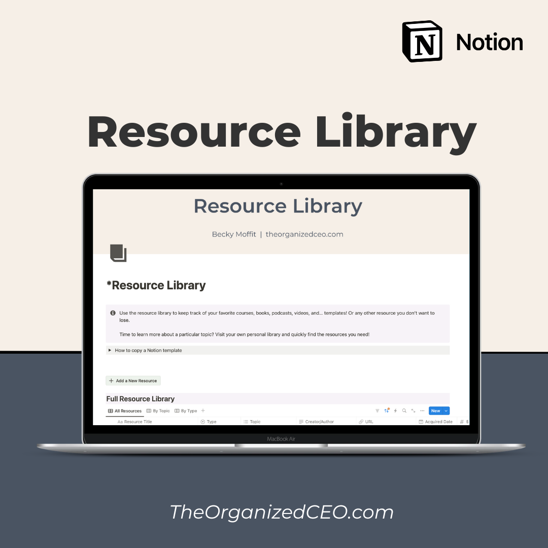 Resource Library - Notion Template