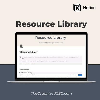 Resource Library - Notion Template