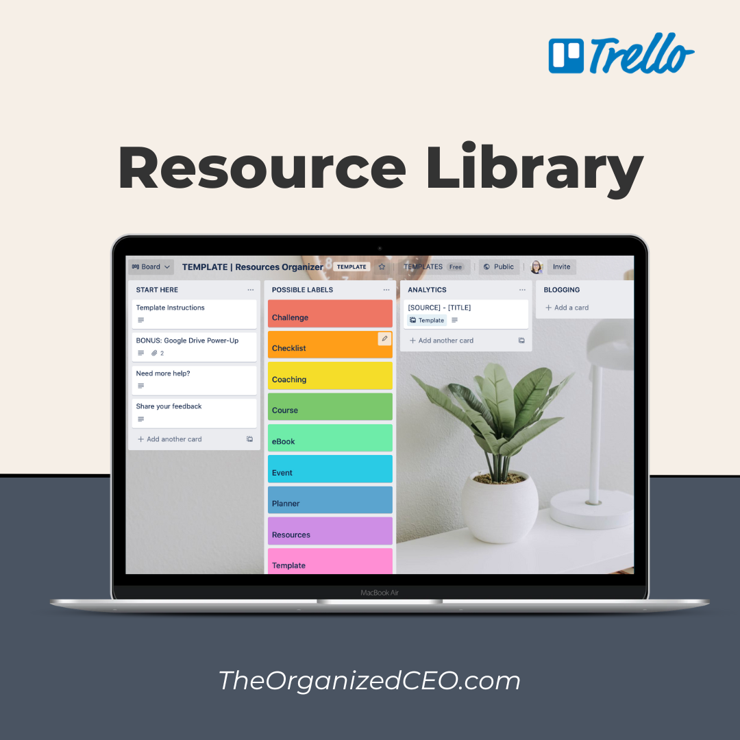 Resource Library - Trello Template