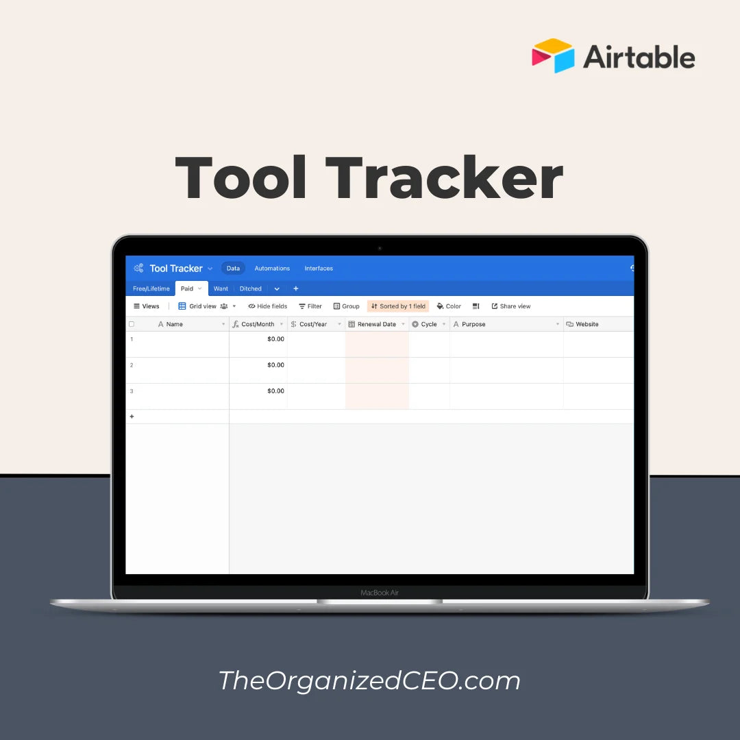 Track all your software and tools with our Airtable Tool Tracker!