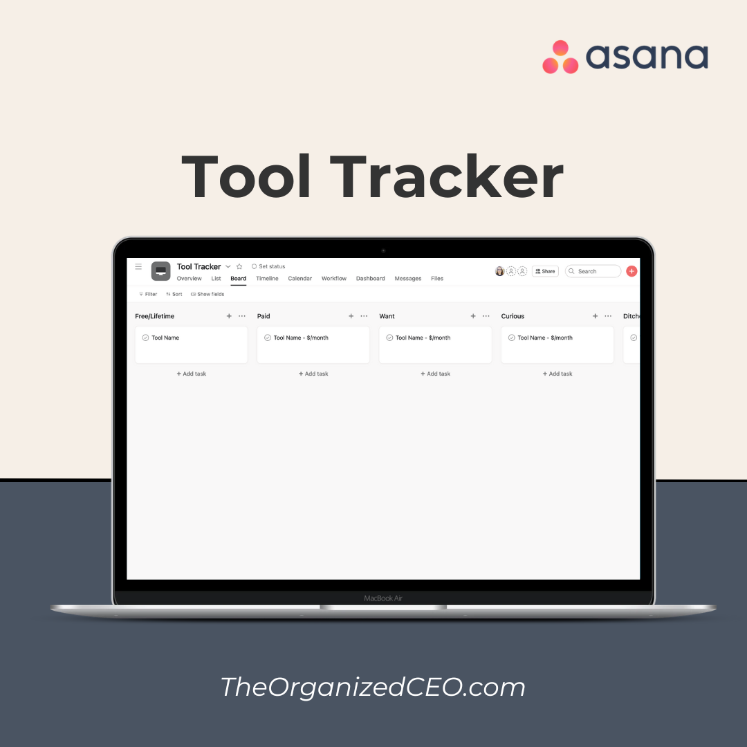 Tool Tracker - Asana Template